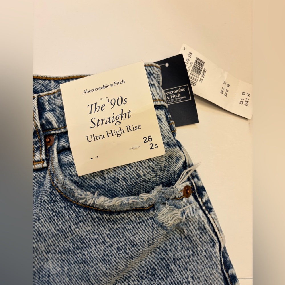 Abercrombie & Fitch Light Wash Straight Leg Jeans - Picture 4 of 10
